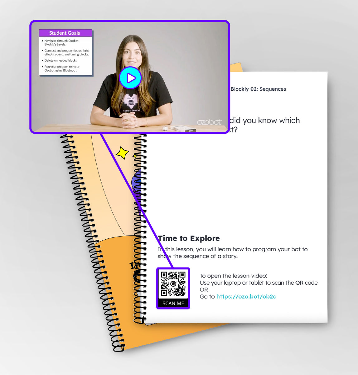 Introduction to Ozobot Blockly Curriculum Student Portfolio Workbooks for the classroom