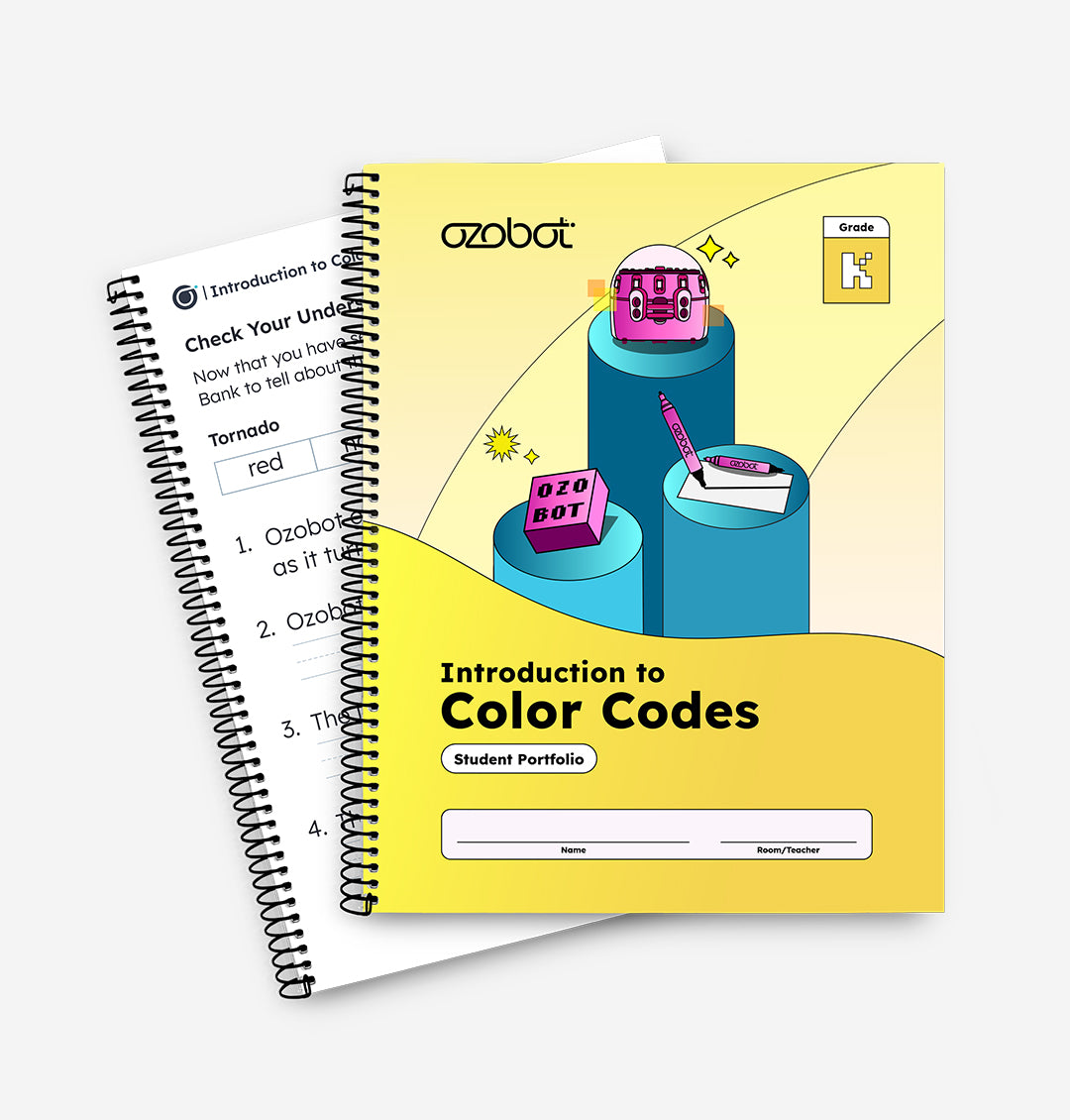Ozobot Kindergarten Introduction to Color Code Student portfolio curriculum 12-pack for screen-free coding