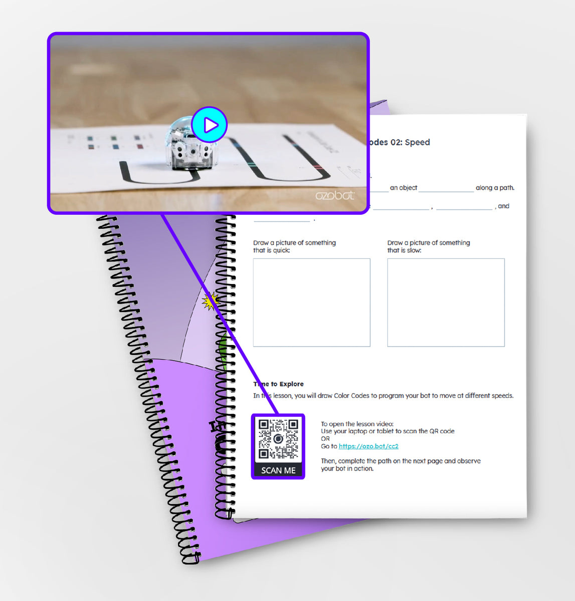 Introduction to Color Codes Curriculum Student Portfolios by Ozobot - STEM-focused workbooks for classrooms
