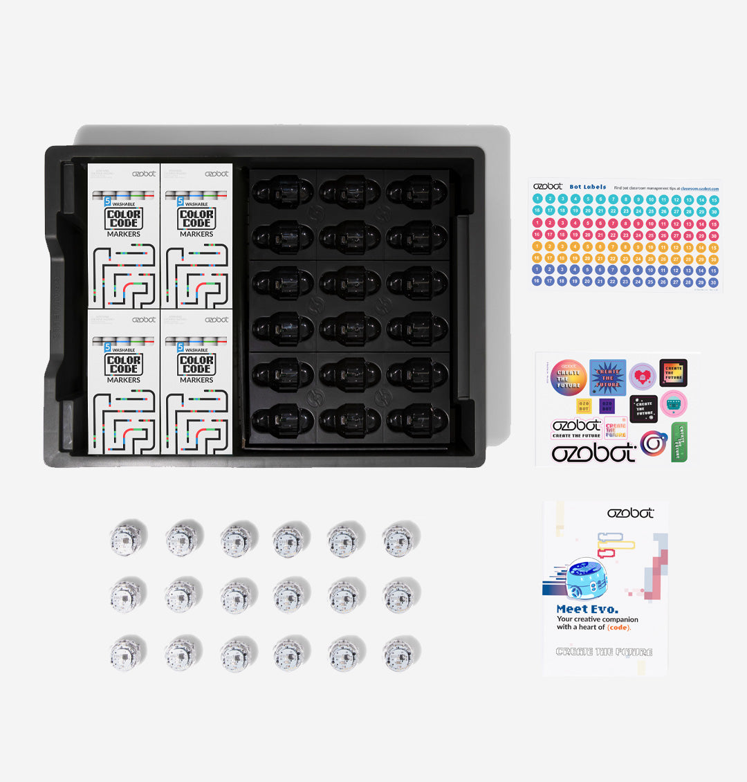 Evo Classroom Kit with 18 educational robots - best stem classroom kits