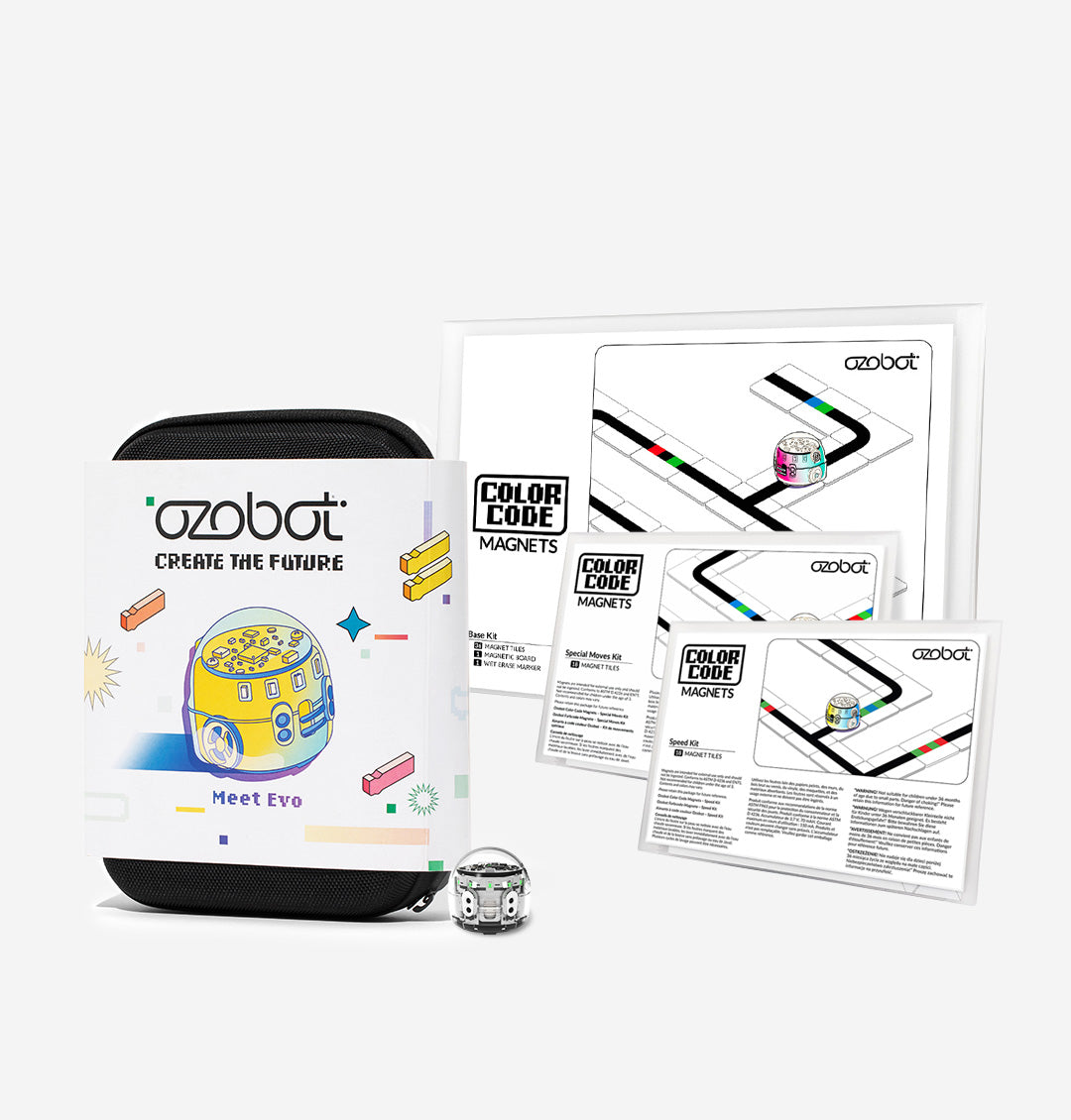 Ozobot Homeschool Coding Kit with Evo Entry Kit and Color Code Magnets - beginner-friendly robotics kits for homeschool students