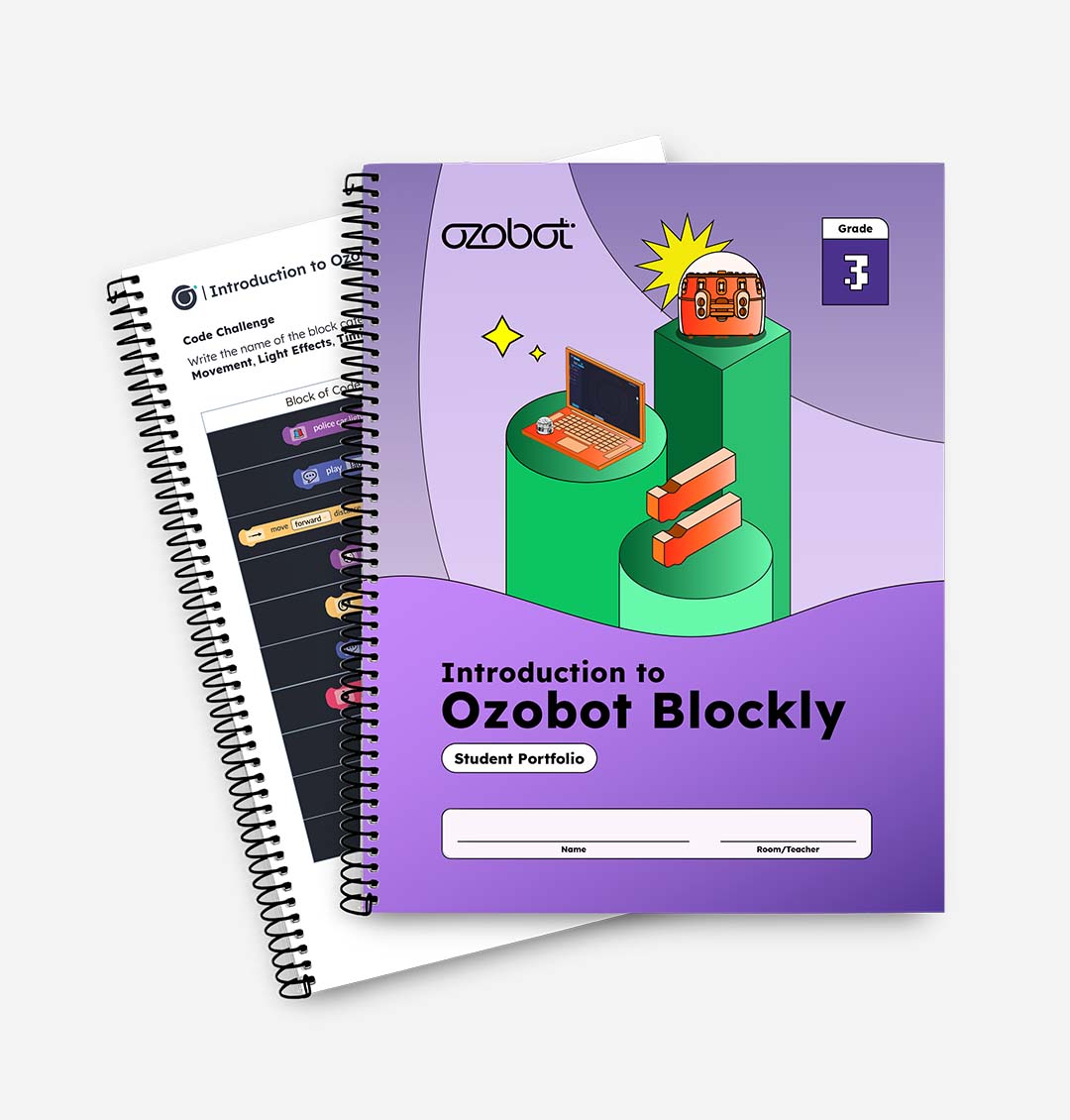 Ozobot 3rd Grade Blockly Curriculum 12-Pack with standards-based coding lessons