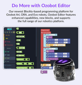 Ozobot Editor used with Ari robots in the 12-Bot Classroom Kit