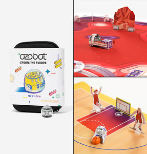 Ozobot Homeschool Coding Kits with Evo Entry Kit, Mission to Mars, and Basketball Challenge Mats - STEM kit with coding and robotics homeschoolers
