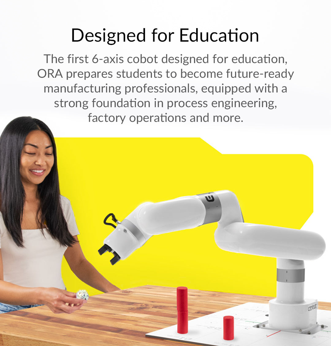 ORA Ozobot Robotic Arm collaborative robot cobot - best programmable robots for kids