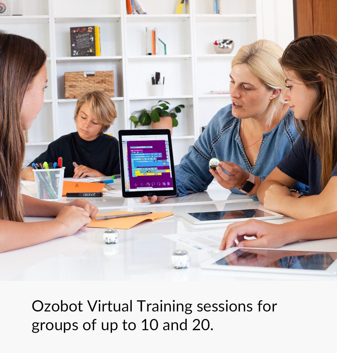 Virtal Professional Development online training sessions for 20 attendees by Ozobot - intro to STEAM coding