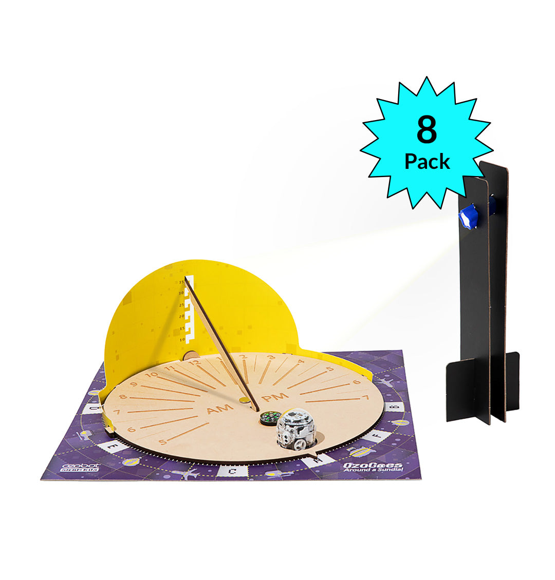 Ozogoes around a sundial STEAM kit by Ozobot - best stem learning kits for kids