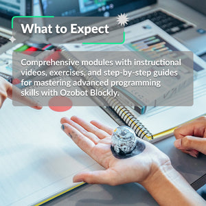 Self-Service Professional Development Innovating with Ozobot Blockly - STEM education online training course for teachers