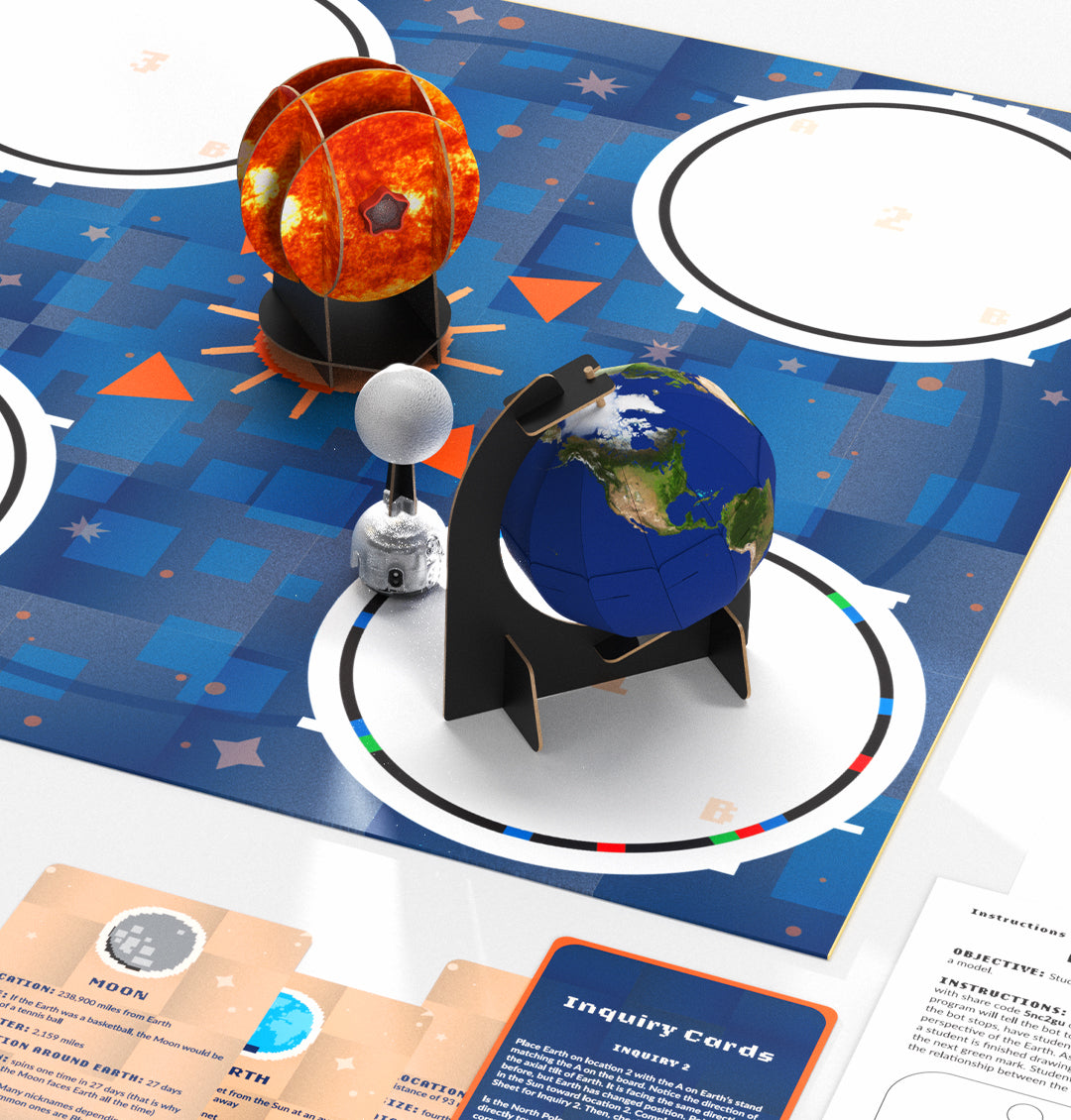 Ozogoes to the Sun, Earth and Moon steam learning kit - easy stem activities for kids by Ozobot