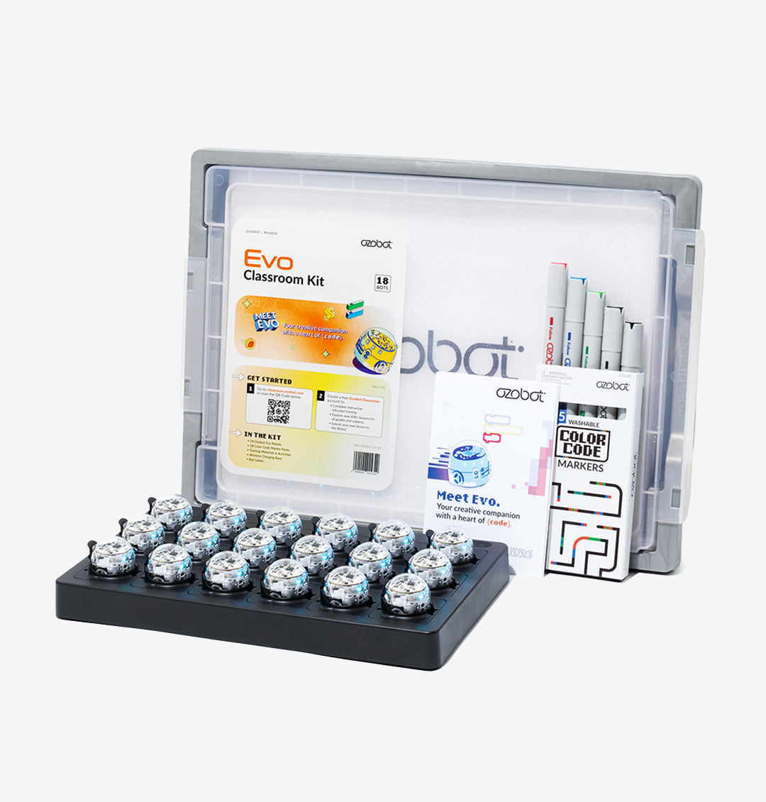 Classroom set of Evo robots for after-school programs