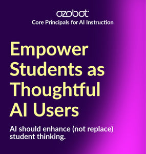 Ozobot Core Principals for AI Instruction poster