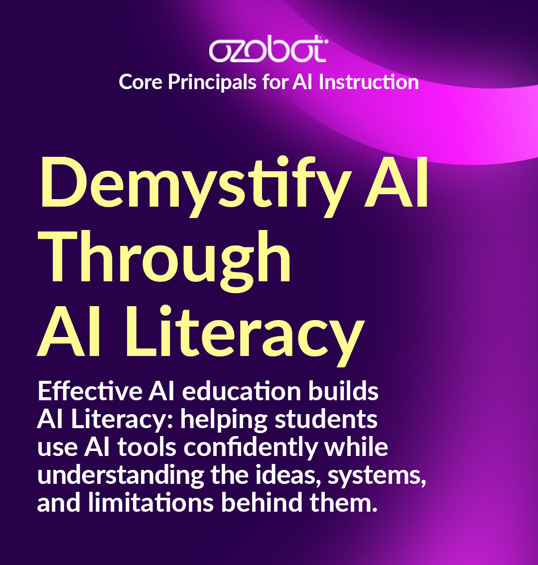 Ozobot educational material on AI literacy