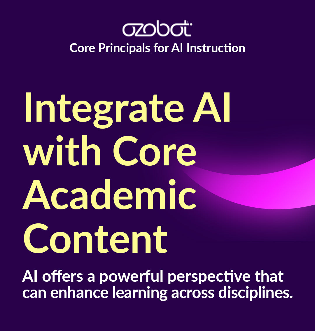 Ozobot's AI integration with core academic content