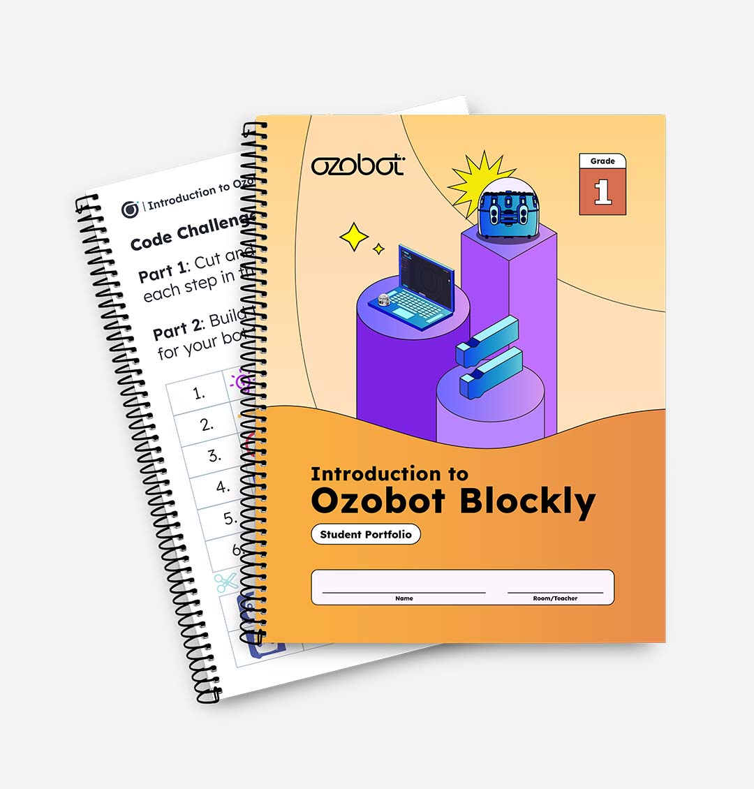 Ozobot 1st Grade Blockly Curriculum 12-Pack with interactive coding challenges