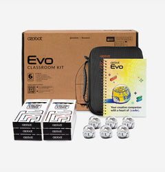 Evo Classroom Kit - 6 bots with packaging, classroom accessories, and Color Code markers