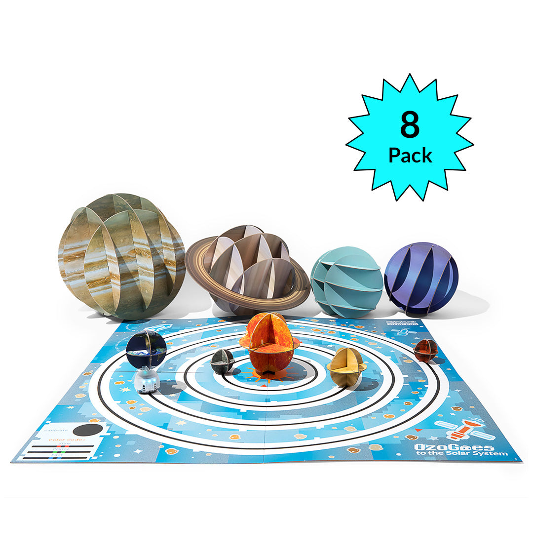 Ozobot Steam Kit: OzoGoes to The Solar System (8 Pack)