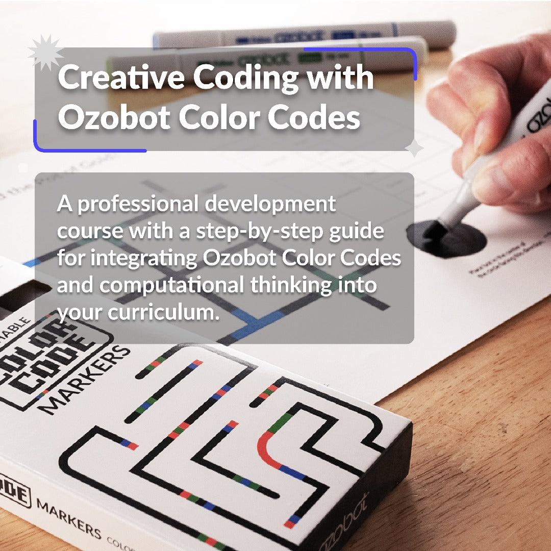 Ozobot Self Service Professional Development Creative Coding with Color Codes online STEM teaching course for teachers