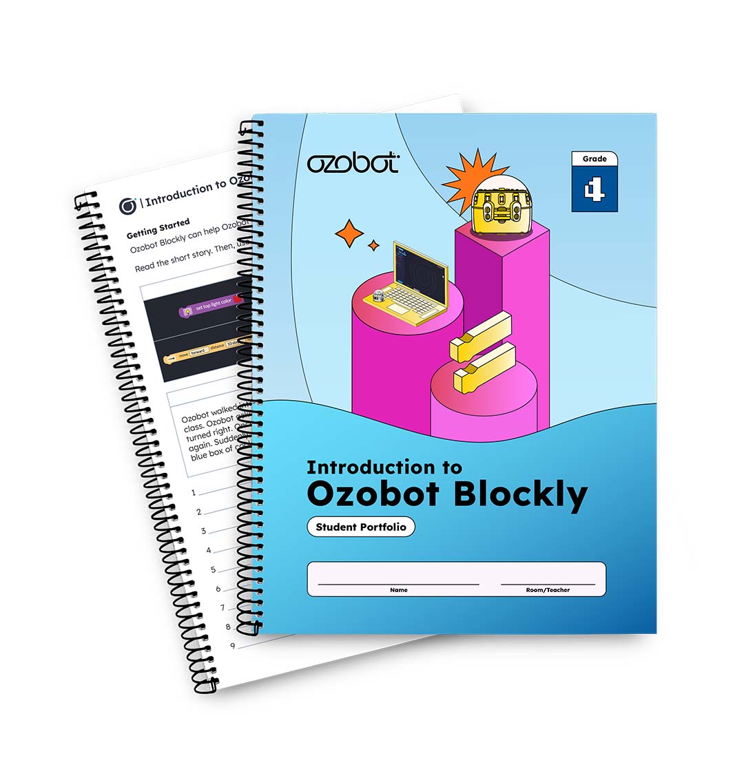 Introduction to Ozobot Blockly Curriculum: Student Portfolios <br> (12 Pack)