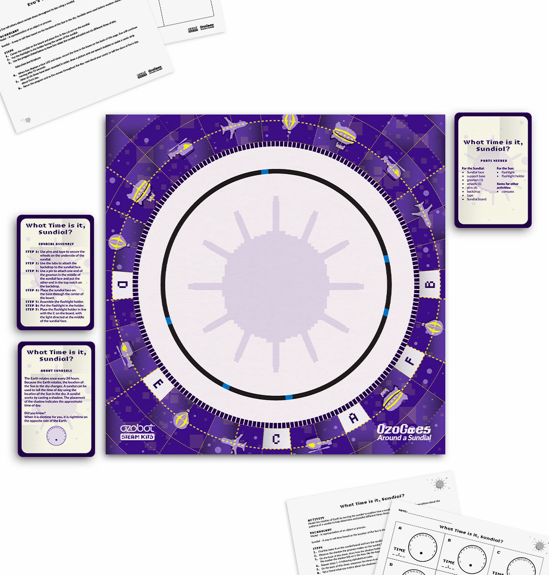 Ozogoes around a sundial steam learning kit - easy science stem kits for kids