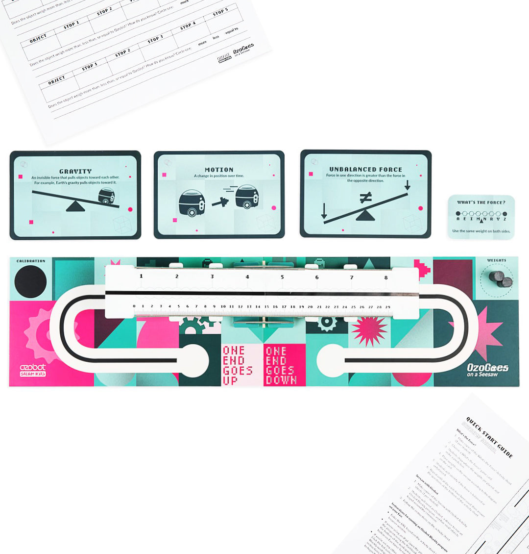 Ozogoes on a seesaw interactive steam learning kits - best kids stem kits for beginners by Ozobot